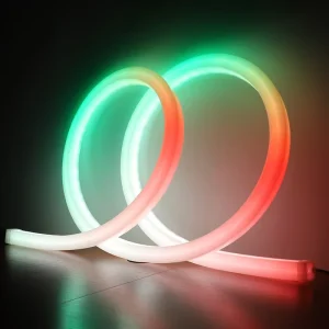 3032 Flex Four-Face Emissive Silicone Tube Neon DMX DC12V RGBIC LED Rope Strip Light RGBW Waterproof IP67