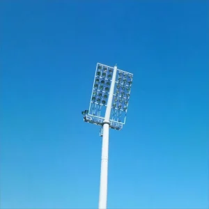 30M Galvanized Octagonal High Mast Lighting Pole Stadium Outdoor Area Lighting Monopole Steel Floodlight Mast for Rural Area