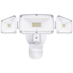 30W 50W Slim Long Range Motion Sensor Security IP65 Waterproof Three Heads 120 Beam Angle Led Floodlight