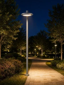 30W IP66 Aluminum Electric Post Top LED Street Light Vertical Mounted Outdoor Garden Pathway Lamp