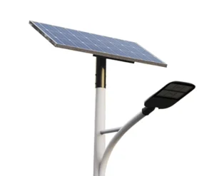 30W Solar Street Lamp Complete Set External LiFePo4 Lithium Battery Under Solar Panel