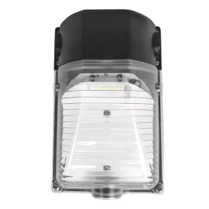 30W Square Aluminum and Polycarbonate Outdoor LED Wall Pack Light, 5000K, Adjustable