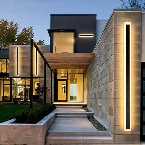 30cm 40cm 60cm Exterior Long LED Wall Light Outdoor Wall Lamp Outside Sconce Strip IP65 Linear Wall Lights