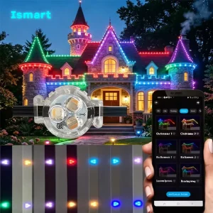 30mm Gemstone Light RGB WS2811 Point Light Source DC24V IP68 Permanent Outdoor Lighting For Building Facade
