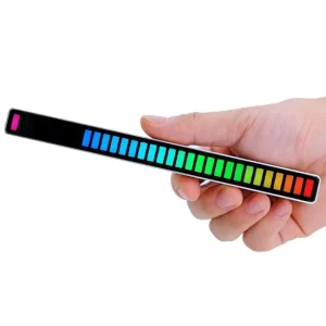 32LED RGB Voice Sound Activated Rhythm Bar Music Car Light Party Strip Tube Lamp