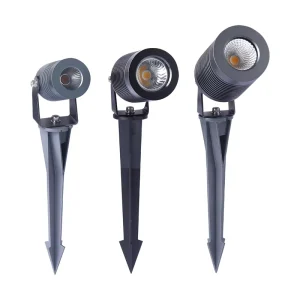 3500K Landscape LED Garden Light with Ground Spike Waterproof IP65 Aluminum Adjustable Beam Angle Spotlight