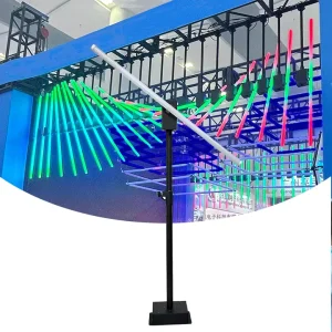 360 Degree Infinite Rotation RGB LED Tube Pixel Light with Adjustable Telescopic Stand for Event Show Wedding Stage Lighting