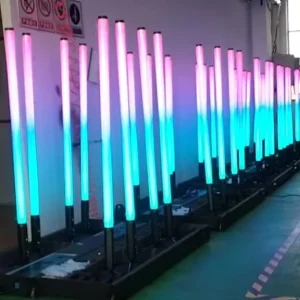 360-Degree Outdoor Wireless Battery RGBW 4-in-1 LED Pixel Bar Tube Light with Telescopic Support for Events