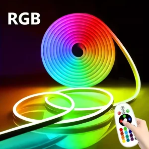 360 Degree RGB Flex Strip LED Neon Light Tube Tape Silicone Rope Flexible USB Connectivity Remote Control WiFi