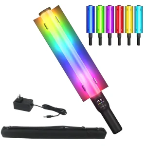 360 Full color Adjustment RGB LED Fill Light 2500k 9000k Color Temperature Foldable Waterproof High CRI Ra>95 24W ABS Material