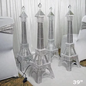 39″ Tall LED Lights Eiffel Tower Pillars for Wedding Party Home Decorations