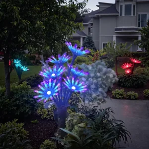 3D LED Blue Coral Light Outdoor Garden Decor IP65 Waterproof DC12V Hand painted High brightness Decorations