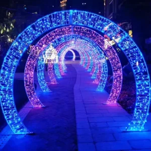 3D LED Decorative Tunnel Arch Lights Outdoor Heart Shape Motif for Christmas Christmas Ornament