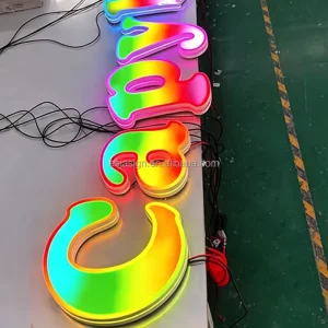 3D Printed LED Light up Characters Customizable Colorful Glow Sign for Gift & Decor