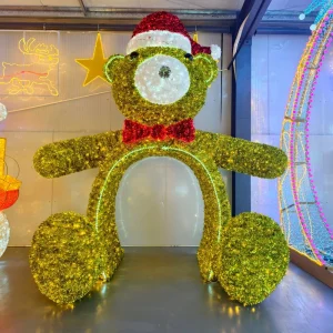 3D Teddy Bear Arch Motif Light Walkthrough Giant IP65 Waterproof Commercial Outdoor Christmas Decoration Shopping Mall Landscape