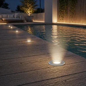 3W 3000K-5000K IP67 Black/Grey Round LED Decorative Recessed Buried Inground Light for Roads