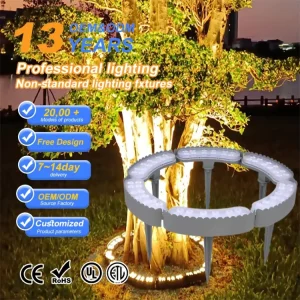 3W 6W Electric Aluminum Alloy LED Palm Tree Landscape Light IP65 Waterproof Smart Trunk Lighting App & Remote Control