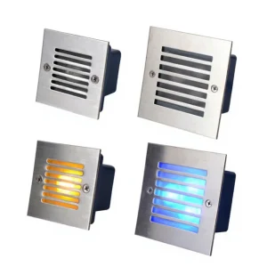 3W Outdoor IP65 Waterproof Aluminum Road Guidance Lights Recessed Mount Led Step Lamp RGBW Color Temp 60 90 Beam