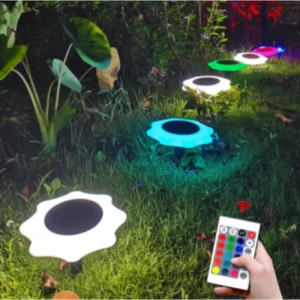 3W Solar IP66 LED Villa Garden Outdoor Waterproof Underwater Pond Swimming Pool Decoration Stake Lawn Dimmable RGB LED Light