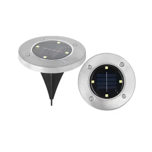 4-LED Solar Powered Ground Lights IP65 Waterproof Non-Slip Outdoor Garden Pathway Lights