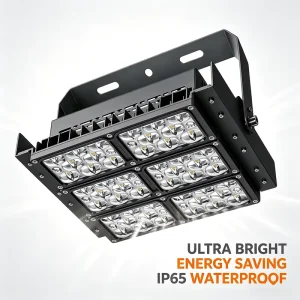 4-Module LED Tunnel Flood Light IP65 Waterproof Uniform Lighting Dimmable CRI70 for Highway Underpass Project