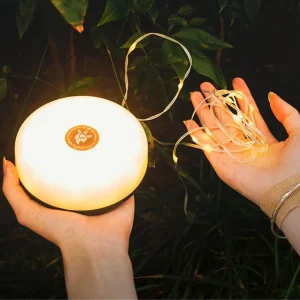 4-in-1 Waterproof Rechargeable LED Camping String Light with Type-C Charging