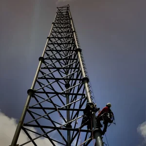 40-Meter Galvanized Steel Mast 3-Legged Tubular Antenna Solar Telecom Light Tower JIS/ASTM Standard