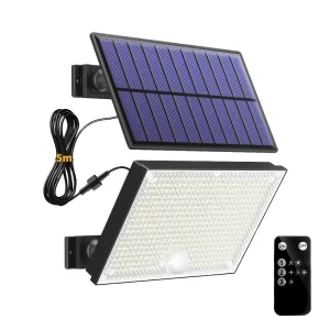 400 LED Outdoor Solar Spotlights 3 Modes Waterproof Motion Sensor Cool White Solar Lights for Security and Lighting