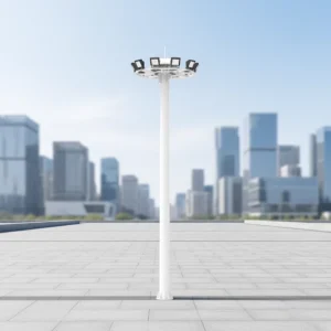 400W LED High Mast Light with 16m 18m 20m Galvanized Pole for Stadium Lighting and 200km/h Wind Resistance