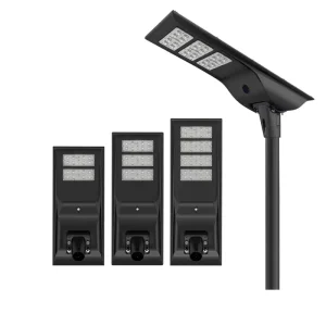 40W 60W 80W Adjustable Angle Remote Control Aluminum LED Solar Street Light