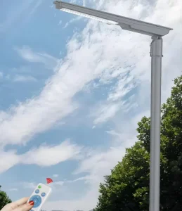 40W 60W DC IP65 Aluminum Multi-functional All-in-one Remote/Smart Control Solar LED Street Light PIR Motion Sensor