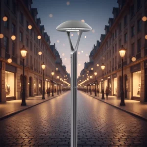 40W-80W Tool-free IP66 AC LED Post-top Light for Road & Urban Use with Smart Control and 5-Year Warranty