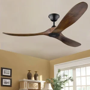 42-Inch Wooden Outdoor Ceiling Fan with Light