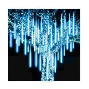 45cm 8line Solar Meteor Shower Lights Outdoor Waterproof 8 Tubes LED Meteor Christmas Lights Garland Falling Rain Lights Garden