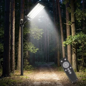 48 Lens Integrated Solar Street Light Commercial Precision Optical Distribution LED Floodlight