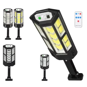 4800mAh Lithium Battery 249 Solar LED Lamp Square Polycarbonate Diffuser Motion Sensor Outdoor Garden Wall Light 12 Hour Backup