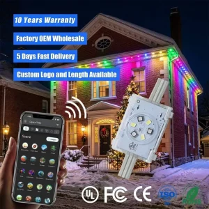 48V Rgbw 6 Led Pixel Point Light Source IP68 Rating Outdoor Permanent Christmas Holiday Lights