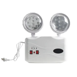4W 10W Rechargeable LED Fire Safety Light Two Heads Emergency Lights With Battery Backup