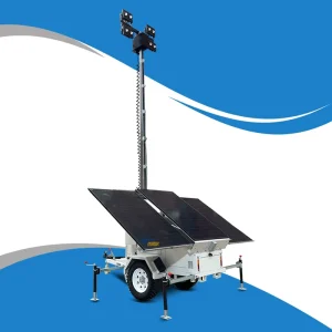 4x240W LED Solar Light Tower Battery Power 9M Hydraulic Mast Solar Generator Light Tower