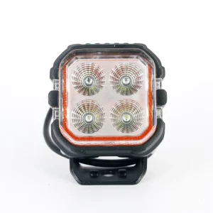 4×4 3.3 Inch 20W 1300LM LED Work Light Flood Beam With Amber DRL Auxiliary Offroad Driving Light for Trucks