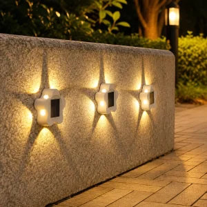 5 LED IP65 Solar Plum Blossom Lights Outdoor Lawn Lamp Wall Light Waterproof Solar Powered Sunlight for Garden Decoration