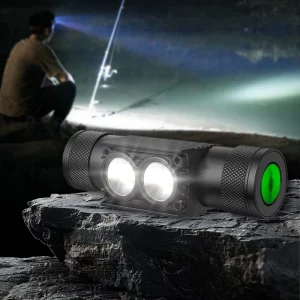 5 Modes Type-C Rechargeable Headlamp 18650 Battery Torch Light for Running Fishing Camping & Outdoor Waterproof