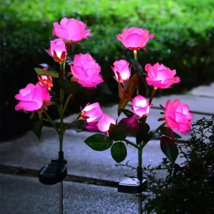 5 Solar Lights Outdoor IP65 Camping Bar Decoration Solar Garden Light Rose Lawn Light Patio Patio Garden Decoration