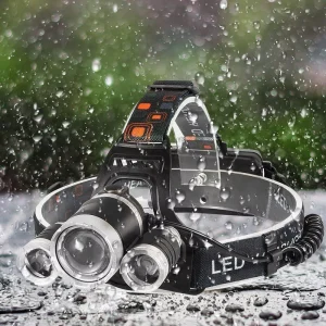 5000 Lumens Super Brightness LED Headlamp IP55 Waterproof Rechargeable Camping 500m Long Beam Distance for Outdoor Camping