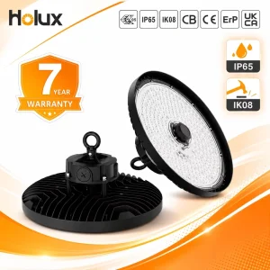 5000K Single CCT 5050 LED UFO High Bay Light with PC Lens IP65 IK08 120W 150W 200W 200 lm/W