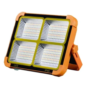 500W Portable Solar LED Flood Light Rechargeable USB Emergency Work Lamp Outdoor Reflector