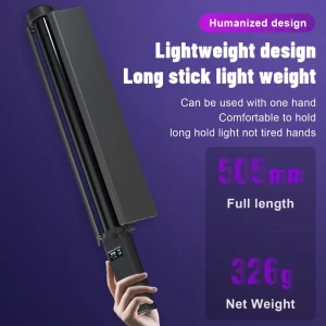 505mm Full Length Handheld RGB Photography Light Stick CRI 95 Waterproof Adjustable Color Temperature 326g USB