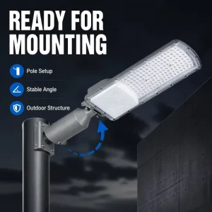 50W 100W 200W Die-Cast Aluminum IP66 ROHS Certified Outdoor LED Street Lamp