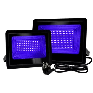 50W 100W LED UV Floodlight IP66 Waterproof Ultraviolet Fluorescent Flood Lights 395nm Halloween Lamp for Glow Party Stage Events
