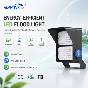 50W 250W Flood Light IP65 with Camera for Front Yard and Backyard Outdoor Security Lighting